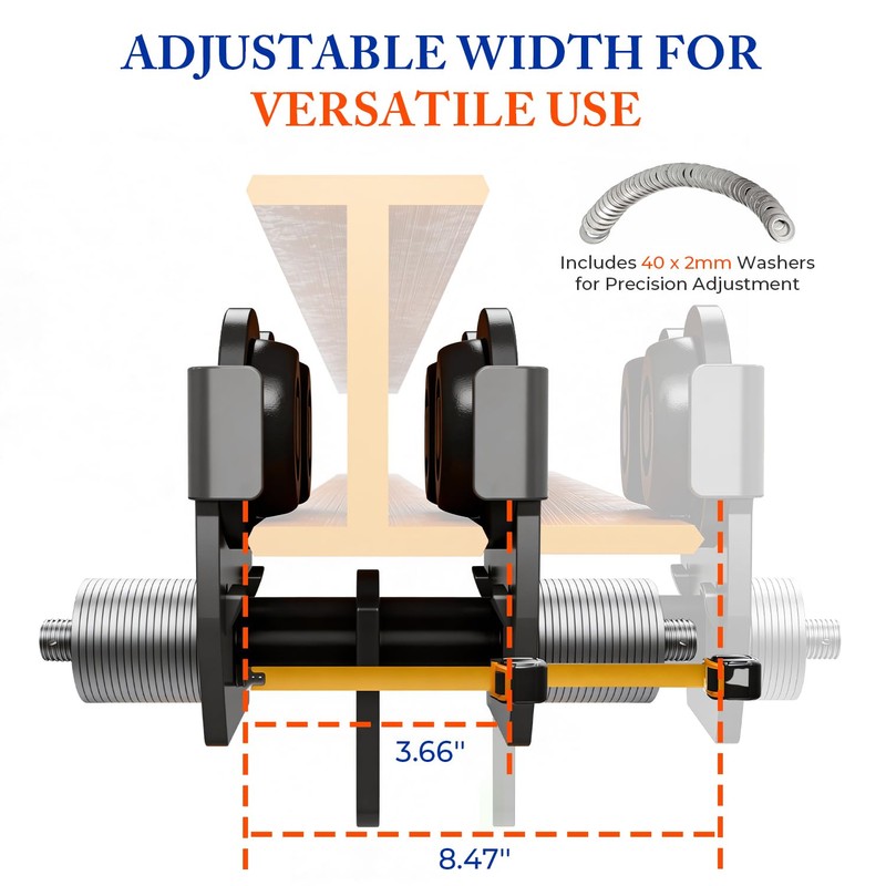 POWLAB I Beam Trolley 3 Ton Manual Adjustable