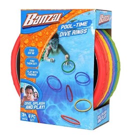 Banzai Banzai Spring & Summer Toys Pool Time Dive Rings 6-Pack!