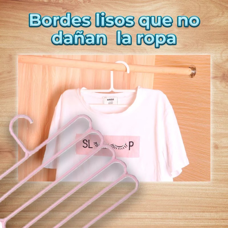 EGTMA Kit De 5 Piezas Perchas Multifuncionales Para Pantalones