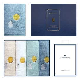 Songwol Towel Moon Rabbit 4 piece set  / 송월타올 달토끼 4매세트