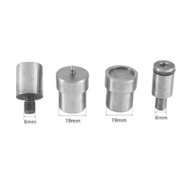 Trimming Shop 15mm S Spring Press Studs Fixing Dies Set for Universal Green Hand Press Machine DIY Leathercrafts, Jackets, Handbag, Purses, Repair Clothing