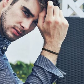 Gamtic Men's Bracelet Stainless Steel – Bracelets Silver Black Gold Stainless Steel Bracelets Curb Chain Men's Bracelets Gifts for Men, Adjustable 21.5 cm - 25 cm, Stainless Steel