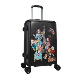 Nicole Lee Nikky 21-Inch Hardcase Luggage, 360° Spinner Wheels, TSA-compliant Lock (NIKKY MAKES FRIENDS)
