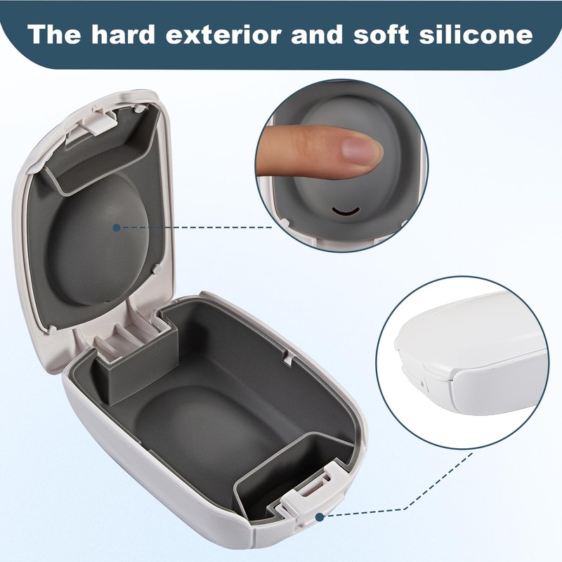 FDFuZhao Hearing Aid Case Hard Pocket Size, Cushioned Interior for
