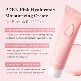 Medicube Salmon DNA PDRN Crema hidratante hialurnica rosa, crema calmante rosa, cido hialurnico, niacinamida, hidratante y reafirmante, tono de piel  