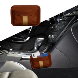 WINUERK Car Seat Side Pocket Organizer, PU Leather Pen Phone Sunglasses Holder Tray Pouch Seat Gap Filler, Universal Car Interior Accessories Mini Storage Bag for Auto Seat Door Window Console