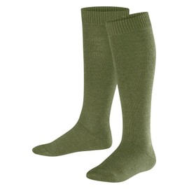 FALKE Unisex Children's Comfort Wool Knee Socks Breathable Climate Regulating Odour-Inhibiting Wool Reinforced Warm Durable Durable Skin Friendly Non-Slip Non-Scratching 1 Pair, Sern Green 7681