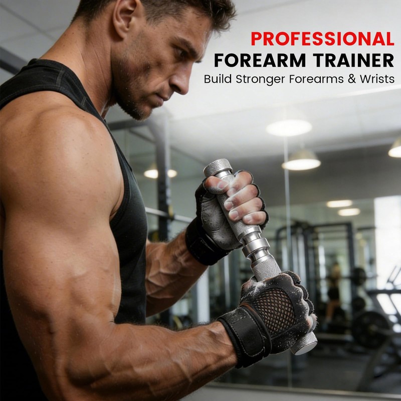 LIZAAL Forearm Strengthener, Adjustable All-Metal Grip Strength Trainer, Forearm Exerciser