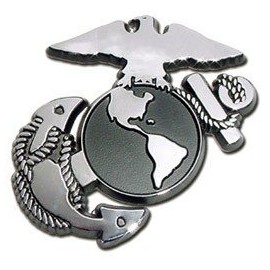 US Marine Corps USMC EGA Insignia Chrome Auto Car Truck Motorcycle Emblem