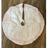 White Christmas Tree Skirt Red & White with Santa