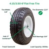 Marathon 4.10/3.50-6" Flat Free, Hand Truck / All Purpose Utility