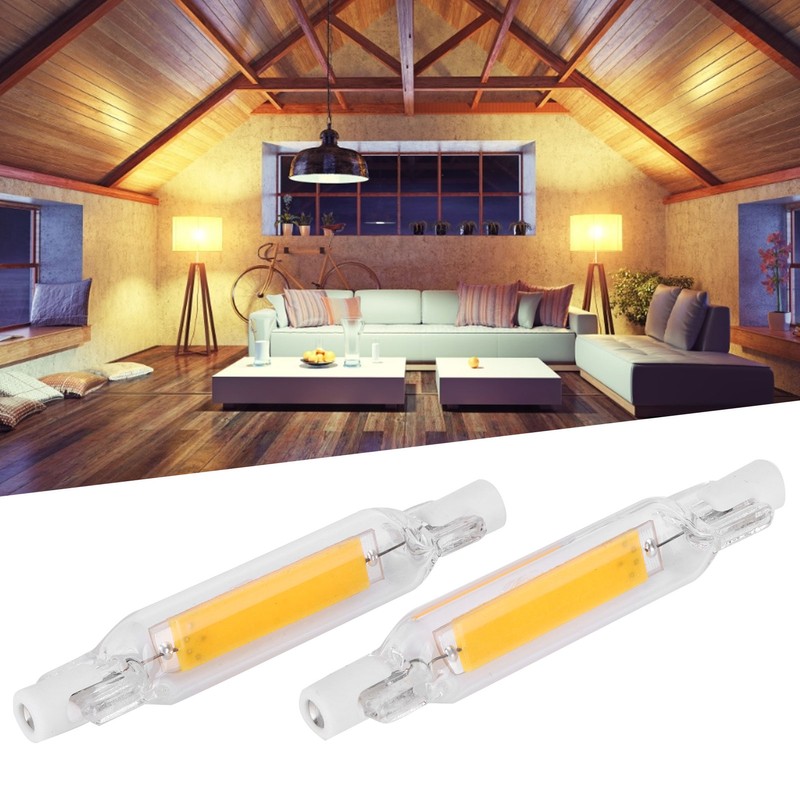2Pcs R7S COB Bulb 5W 78mm Highlight Double Ended Flood