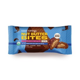 Sweet Nothings, Superfood Nut Butter Bites Organic Snack, Chocolate with Peanut Butter, 2 Bite Packs - No Added Sugar, Plant Based, Vegan, Only 7 Ingredients