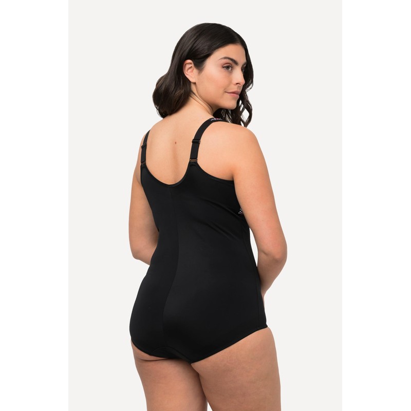 Ulla Popken Ladies Plus Size Plus Size Shaping Bodysuit Houndstooth