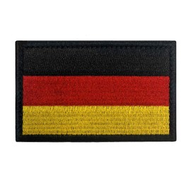 Patch Germany Flag Velcro – 8 x 5 cm – German Velcro Badge Military Flags Emblem Patch with Velcro Fastening, Airsoft Sticker Velcro Straps for Backpacks Custom Gifts