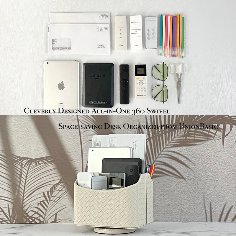 UnionBasic Rotating Desk Organizer, 360 Degree Desk Spinning Caddy, Desktop