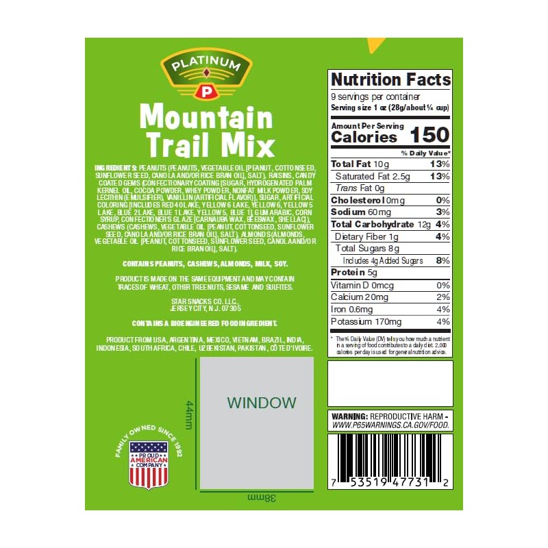 Platinum Mountain Trail Mix – Sweet & Crunchy Snack with