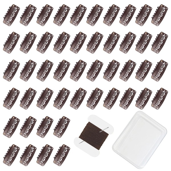 Guokoo 48 Pcs 32mm Wig Clips 6-Teeth U-Shape for Hair