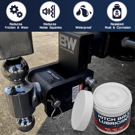 BTAS Trailer Hitch Ball Lubricant Waterproof Grease with PTFE 5oz,Reduces Friction & Wear & Noise on Tow Hitch Mount Balls,King Pins,Hitch Locks,Jacks,etc.
