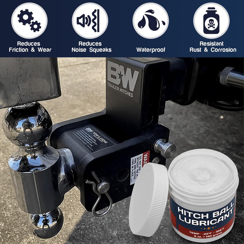 BTAS Trailer Hitch Ball Lubricant Waterproof Grease with PTFE 5oz,Reduces