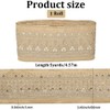 CABODYALS 3.46 Inch Gold Jacquard Embroidered Ribbon Polyester Sequin Bead