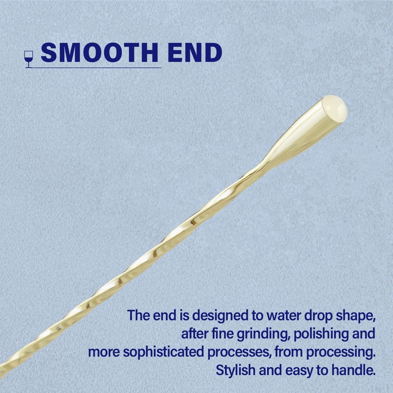 2 Pcs 12 Inches Bar Spoon, Long Handle Mixing Stirrers