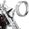 7in Silver Headlight Trim Ring Motorcycle Light for Touring Road