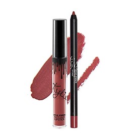 Kylie Jenner Cosmetics - Lápiz labial de larga duración para mujer, brillo de labios líquido mate delineador de labios maquillaje (Kristen)