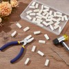 FINGERINSPIRE 48 PCS Plastic Flat Nose Plier Replacement Tips White