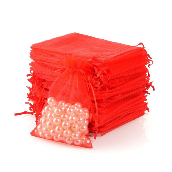 Tyhbelle Pack of 100 Organza Bags - 10 x 15