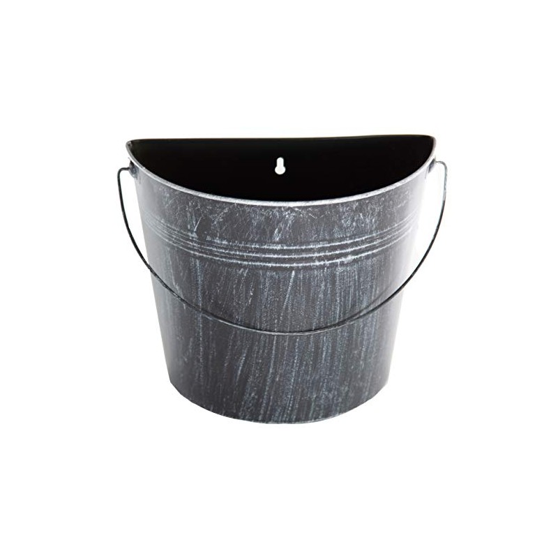 Gardener Select VB5123P-GE Planter 10.2" Half Round Wall Bucket, Antique