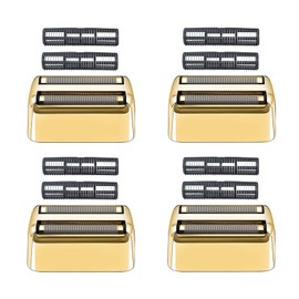 4 Pcs Replacement Foil and Cutters Compatible with BaBylissPRO Double Foil Shaver, Replacement Foil Compatible with FXFS2 Shaver (Gold)