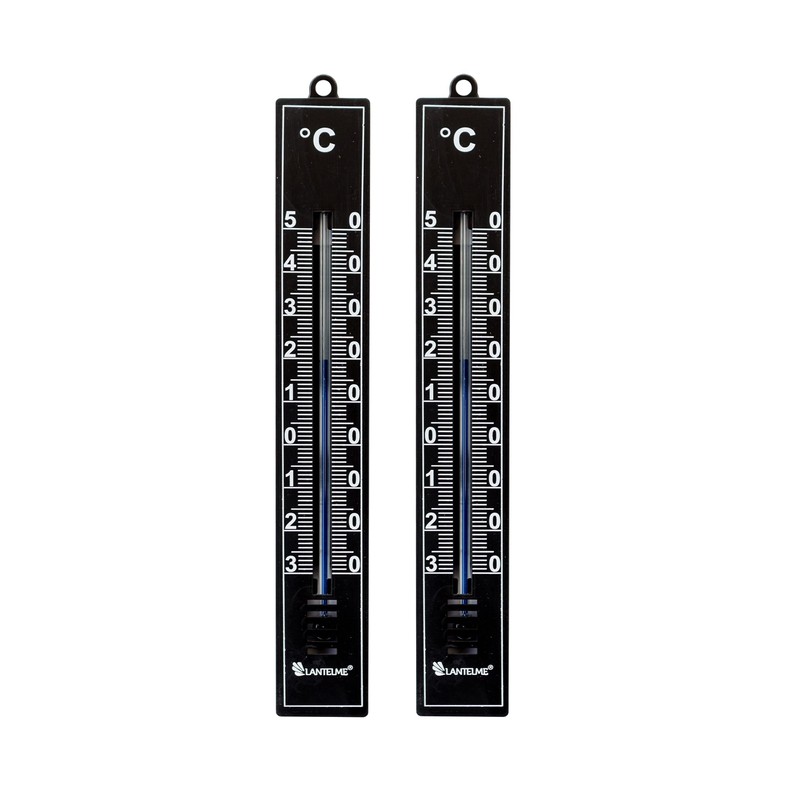 Lantelme Set of 2 Garden Thermometer Set Weatherproof Plastic 18