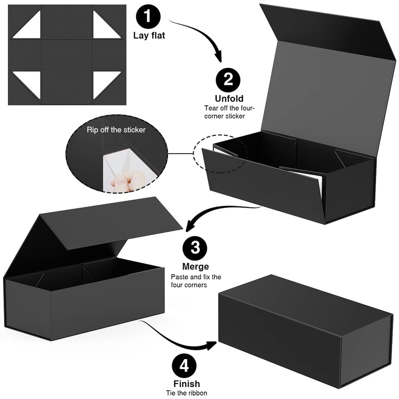 MONDEPAC Gift Box 12" X 6" X 4",Large Gift Box