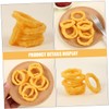 KOMBIUDA 10Pcs Realistic Faux Squid Rings Simulation Food Decoration for