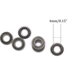 M4 Flat Washer, 304 Stainless Steel, 4mm ID, 9mm OD, 0.8mm Thickness, Plain Finish, for Bolt and Screw (Pack of 300)