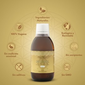 DIOXNATUR® Kolloidales Gold, 20 ppm, hohe Konzentration, rein 24 Karat, 99,99 %, Flüssigkeit 250 ml