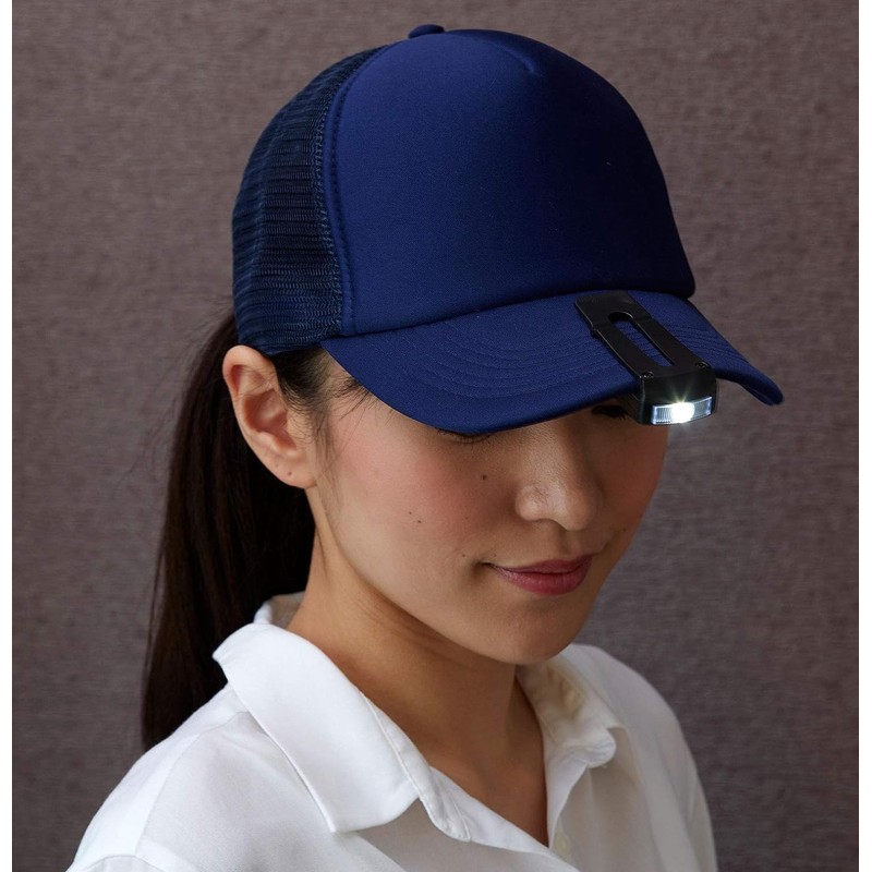 旭電機 Chemical LED Hat Light Black approx. Width 7.2 X