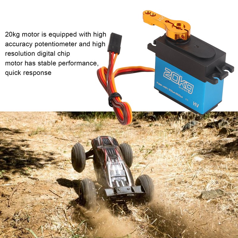 20KG Servo Aluminum Alloy 270 Degree Metal Gear RC Servo