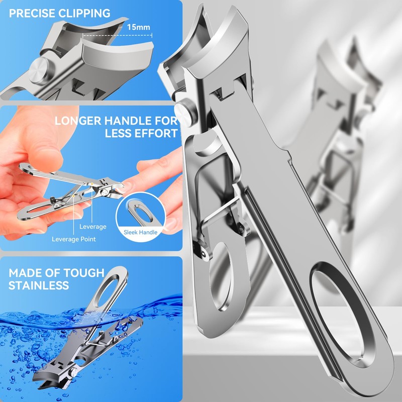 Toenail Clippers for Seniors Thick Toenails, Sharp Toe Nail Clippers