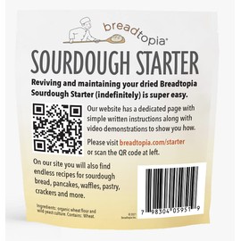 Breadtopia Sourdough Starter | Made from Organic & Non-GMO Ingredients | Easy to Follow Instructions | Make Homemade Sourdough Bread | Sour Dough Starter
