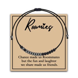 MAOFAED Roomies Morse Code Bracelet, Roommate Gift, Chance Made Us Roommates, College Roommate Gift