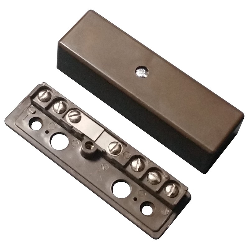 6 Way Alarm Junction Box - Surface Mount - Brown