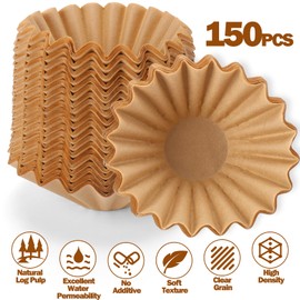 Palksky Disposable Coffee Filters for Ninja PB051/PB041 Makers, 150PCS Premium Replacement Paper Filter for Ninja Pod & Grounds Specialty Single-Serve, Enhance Flavor & Reduce Bitterness