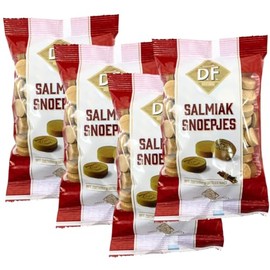 Salmiak Licorice Lozenges – 4 Packs – 7 oz Bag Each – Classic Dutch Salty Licorice Drops