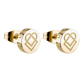 Liebeskind Berlin Women’s Shiny Stainless Steel Stud Earrings., Stainless Steel, gold