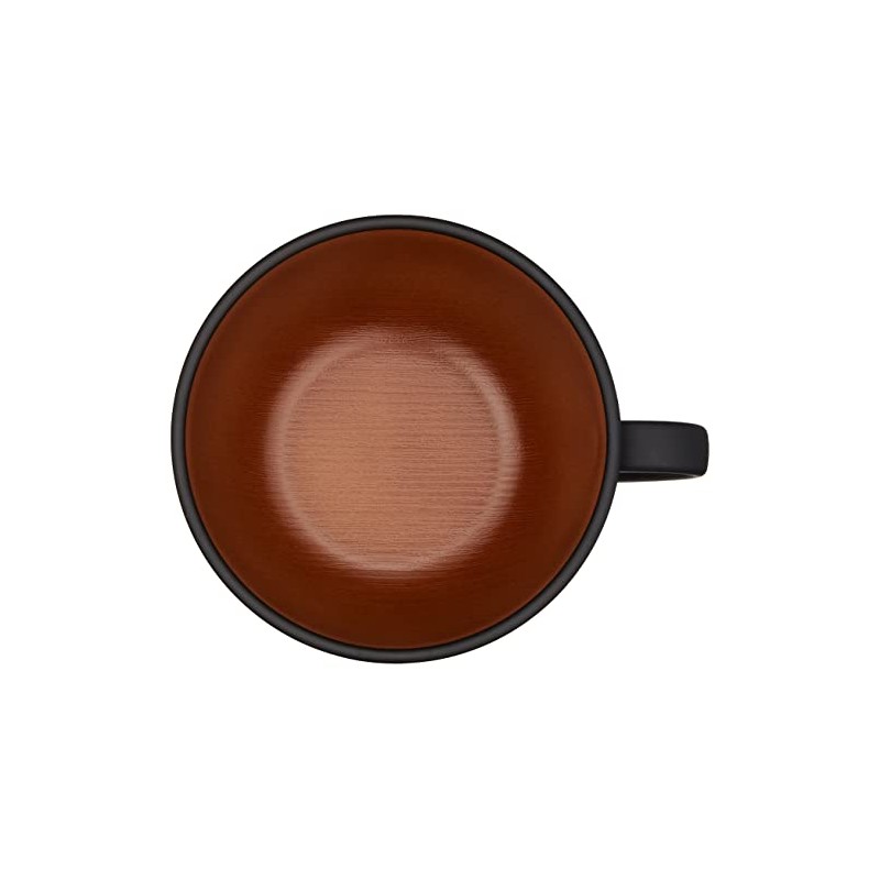 Mitani Yamanaka Lacquer Natural Wood Grain Soup Cup, Black &