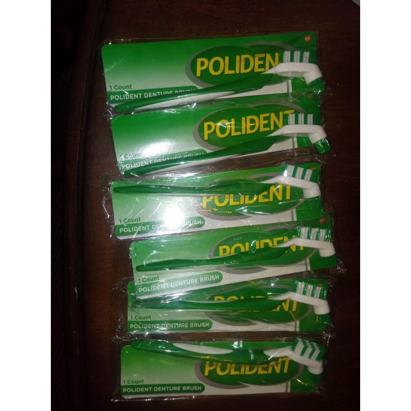 Polident 6 Pack - Polident Denture Brush lot discontinued limited