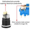 ESUPPORT 12V Car Vehicle Blue LED Light Headlight Push Button