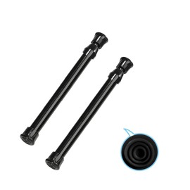 2 Pack Small Tension Rods, 7 Inch to 11 Curtain Rods, Extendable Width Window Rods, Spring Cabinet Rods for Kitchen Utensils, Cupboard and Cabinet, Fits in Rooms to Stay Top